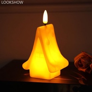 LOOKSHOW Novelty Christmas LED Candle Light Flickering Effect Festival Party Atmosphere Tabletop Dec