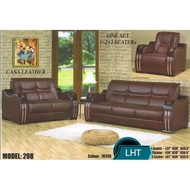 LHT Model 208 ✔️ Casa Leather Sofa Set ✔️ 1+2+3 seaters ✔️