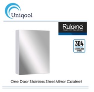 Rubine 1 Door Mirror Cabinet - Pearl White