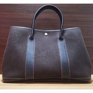 Hermes Brown Canvas Garden Party 36