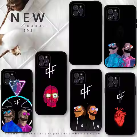 QLF x PNL Pnl Singer Black Silicone TPU Phone Case For Iphone 11 12 13 14 15 16 17 Pro Max Plus