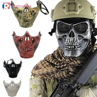 All Saints' Day Supplies,Skeleton Half Face Mask Costume Halloween Party Airsoft Skull Mask Motorcycle