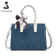 Foxer sling bag for women split cowhide leather elegant top handle bag for women handbag for woman