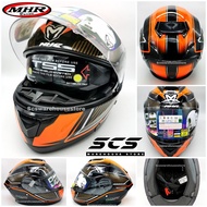MHR Racing Full Face Flip Up Double Visor Helmet FU926 Fluorescence Orange R15 R25 MT25 MT15 Ninja C