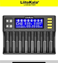 S8 8P 18650\26650專業充電機 LiitoKala Lii-S8 Smart Universal Battery Charger LiitoKala Lii-S8 8槽 液晶快速電池充電器 可充 21700 26650 18650 9V LiitoKala Lii-S8 Lii-PD4 Li-ion 3.7V NiMH 1.2V Li-FePO4 3.2V IMR 3.8V for 18650 26650 21700 26700 18350 AA AAA Battery Charger