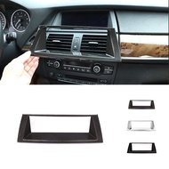 For BMW X5 X6 E70 E71 2007 - 2013 Car Carbon Fiber Style Interior Dashboard Panel Navigation Screen 