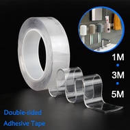Double Tape Transparent No Trace Washable Sticker (3 x 0.1 cm) - 5m