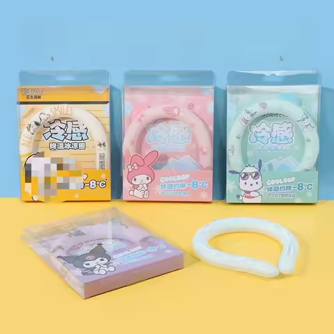 New Sanrio My Melody Ice Cooling Neck Ring Kuromi Chilly Wrap Cinnamoroll Pochacco Summer Sports Chi