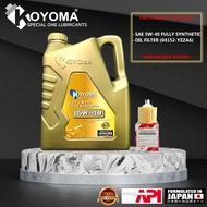 TOYOTA ALTIS 09Y, WISH 09Y, HARRIER 13Y, SIENTA PRIUS 1.8 LEXUS CT 1.8 OIL FILTER+KOYOMA 5W40 FULLY 
