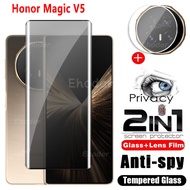 For Honor Magic V5 V3 4G 5G 2025 Curved Privacy Tempered Glass Screen Protector full Cover Phone Pro