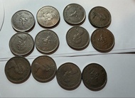 英女皇 Queen Elizabeth II 1蚊 2蚊 5蚊 硬幣 1997 回歸紀念 coin 風水 收藏 手工