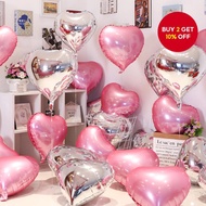 59.9cm Love Heart Aluminum Film Balloons 10 Pieces Set, Suitable for Wedding, Birthday Party, Valent
