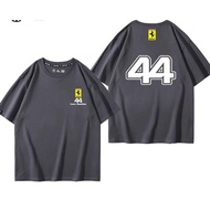 F1 Ferrari Fleet Racing Suit T-Shirt 16 Leclair 44 Hamilton 8 Crown Old Man Car Fan Short-Sleeved Cl