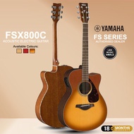 Yamaha FSX800C 40" Concert Solid Spruce Acoustic Electric Guitar With Pickup Sand Burst (FSX800)