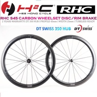 RHC S45 DT350 CARBON WHEELSET DISC &amp; RIM BRAKE