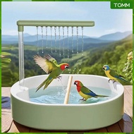[Wishshopehhh] Automatic Bird Bathtub, Lovebird Budgie African Grey Multifunction Accessories, Bathi
