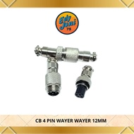 CB CONNECTOR GX12 CABLE WAYER WAYER CONNECTOR 4 PIN 12MM