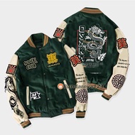 Jaket Baseball Varsity - Jaket Varsity Baseball Pria Wanita Kamikaze Jepang Fullprint