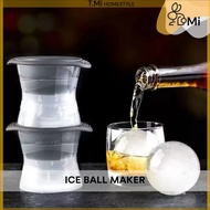 TMi Ice Mold Whiskey Round Ice Cube Maker Silicone Spherical Ice Cube Mould Ice Maker Silicone Large
