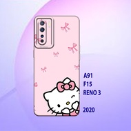 Silikon oppo A91 - oppo F15 - oppo Reno 3 -Casing case Proteksi HP bahan Tebal Warna Hitam Lentur