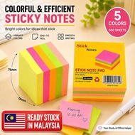 Value Pack Sticky Notes/Stick Note/Memo Cube 便利贴 3x3 Inch - 4 in 1/5 in 1 -500 Sheets Office/School/