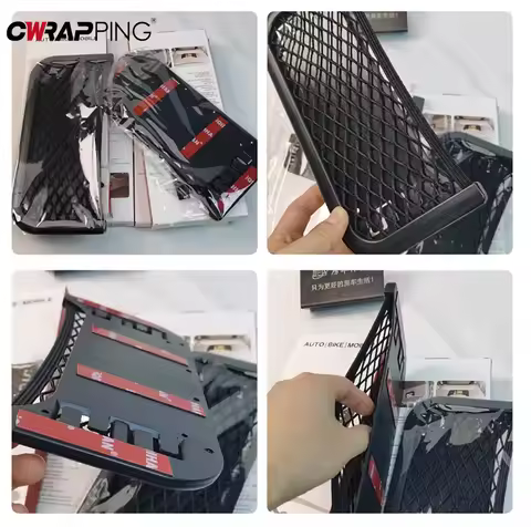 Car Trunk Net Mobile Phone Holder Net in the Trunk Multi Function Auto Organiser Storage Pouch Mesh 