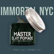 Master Clay Pomade (100ML) Strong Hold and Low Shine. Workable Hold with Matte Finish. Immortal NYC.
