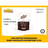 Van Houten Professional Dark Chocolate Couverture 53.9% / 70.4% - 250gm & 1.5kg (insulated bag & ice