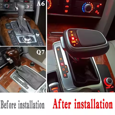 LED Gear Shift Knob For Audi A6 C6 C7 A4 B8 S6 A7 A5 8t Q5 8r Q7 4L A3 8P S5 S7 gear Stick Lever Hea