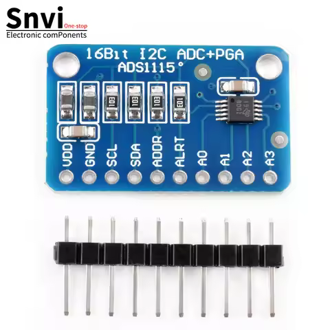 16 Bit I2C ADS1115 ADS1015 Module ADC 4 channel with Pro Gain Amplifier 2.0V to 5.5V for Arduino RPi