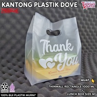 Plastik Bento 4 Sekat isi 50 Kantong Dove muat Box Nasi 18x18 + Dus Snack Ultah Syukuran Ulang Tahun