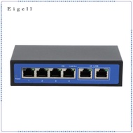 [Eigell] 6-Port Fast Ethernet PoE Switch - 4 Port PoE & 2 Port Uplink, 10/100Mbps