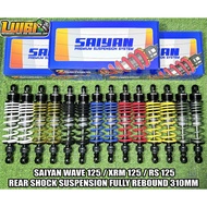 SAIYAN WAVE / XRM / SMASH / RS125 REAR SHOCK SUSPENSION FULLY REBOUND 310MM 100% MADE