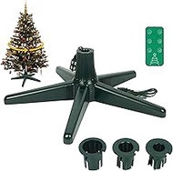 Blissun 360 Degree Rotating Adjustable Christmas Tree Stand with Remote Control, Suitable for Up to 