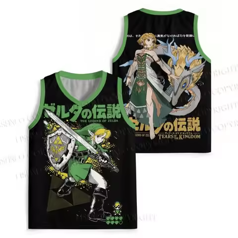 The Legend of Zelda Basketball Tank Top Link Zelda Graphic Sleeveless Jersey Unisex Anime Print Gym 