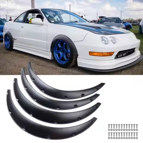 35" 4× Fender Flares Extra Wide Body Kit Wheel Arches Guard For Acura Integra DC2 1994-2001