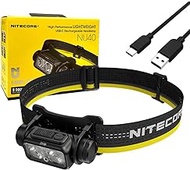 Nitecore NU40 High Performance Lightweight USB-C rechargeable Headlamp - 1000 Lumens w/Eco-Sensa USB-C Charging cable