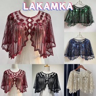 LAKAMKA Flapper Shawl Fashion 1920s Wedding Sequin Deco