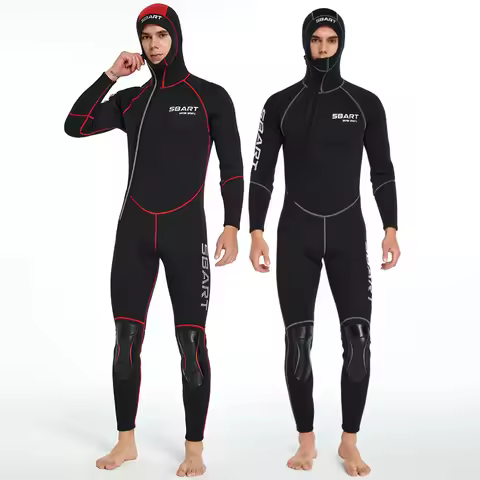 3MM Diving Suit Men's and Women's Thickened Diving Suit Men's Warm Hooded Swimming Wet Suit Surfing 