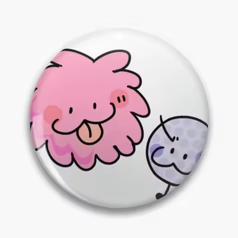 Puffball And Golfball Tpot Bfdi Soft Button Pin Metal Badge Lapel Pin Gift Fashion Lover Women Cloth