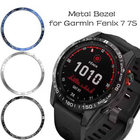 Metal Styling Bezel for Garmin Fenix 7 7X 7S Smart watch Cover Sport Adhesive Case for Fenix 7 7X 7S