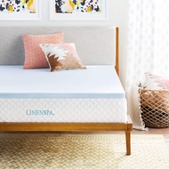 LINENSPA 2 Inch Gel Infused Queen Size Bed Memory Foam Mattress Topper