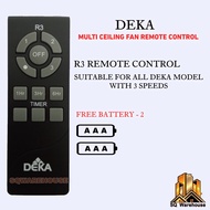 Alat Kawalan Jauh Kipas Siling = DEKA REMOTE CONTROL For 3 SPEEDS D3 R3 / 4 SPEEDS D4 R4 / 5 SPEEDS 
