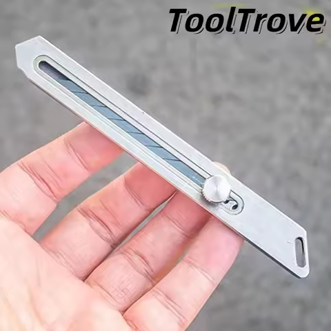 Stainless Steel Utility Knife Holder - 9mm Small Full-Steel Heavy-Duty Thickened Wallpaper Cutter, I