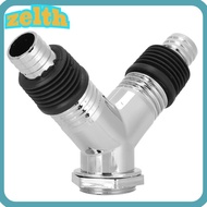ZELTH Y Pipe Connector, Backflow Preventer Waste Outlet Cover Drain Tee Joint, ABS Material with Tra