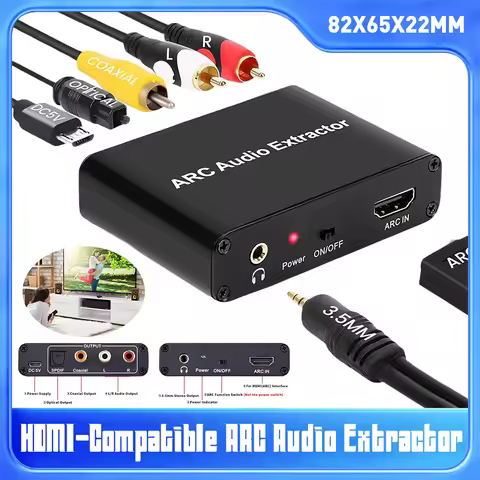 HDMI-Compatible ARC Return Channel Converter ARC To SPDIF Coaxial 3.5mm Jack Audio Extractor Adapter