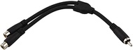 Pig Hog PY-RM2RF RCA (Male) to Dual RCA (Female) Y-Cable, 6"