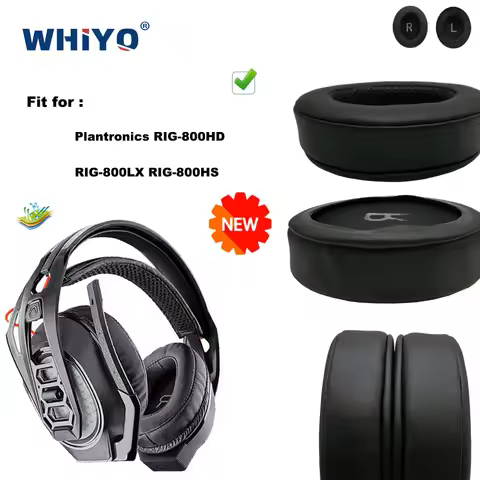 New Upgrade Replacement Ear Pads for Plantronics RIG 800HD 800LX 800HS Headset Parts Leather Cushion