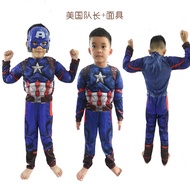万圣节儿童cosplay服装钢铁侠美国队长蜘蛛侠绿巨人演出衣服套装Halloween Children's Cosplay Costume Iron Man Captain America Spider Man Hulk Pe240306