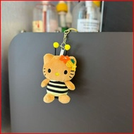 GC Sanrio Hello Kitty Plushie Spring Flower Field Bee Tanned Hawaiian Plush Bag Charm Keychain